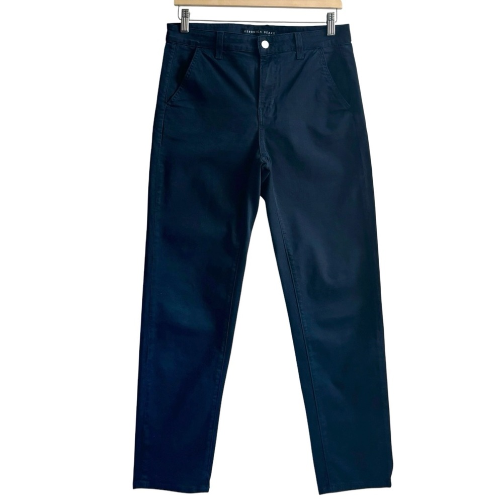 Veronica Beard Jeans Ayla Chino High Rise Pants In Navy Blue Size 27/4